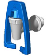 V&aacute;lvula blanca con dosi vaso azul modelo AFR-3