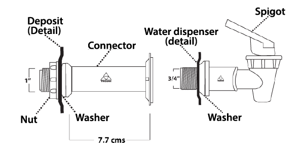 Medidas v&aacute;lvula de palanca KT-3