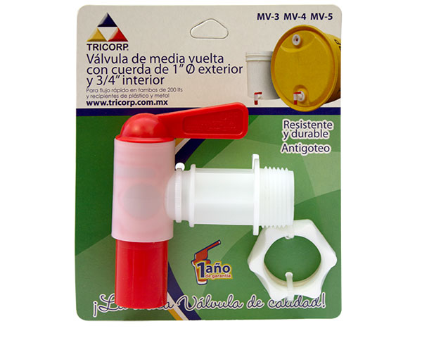 Presentaci&oacute;n v&aacute;lvula de media vuelta MV-3