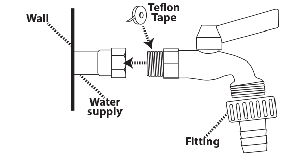 1/2" brass bibcock diagram