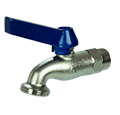 Silver-blue color 1/2" brass Bibcock
