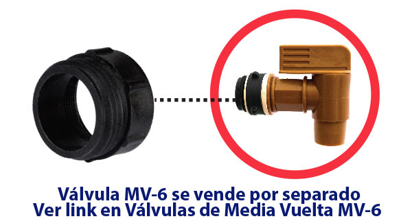 Medidas v&aacute;lvula de media vuelta MV-6