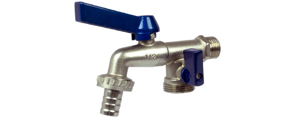 VJ-3 Double outlet brass bibcock